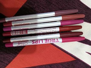 Set of 6 True Lips Lip Liner Pencils