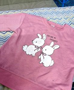 Cute Pink Bunny Sweatshirt