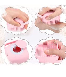 Pink Silicone Body Scrubber Brush
