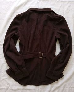 Littlebox Chic Brown Wrap Front Top