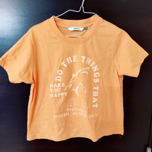 Orange Graphic Shark T-Shirt