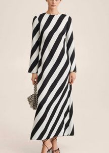MANGO Striped Maxi Dress