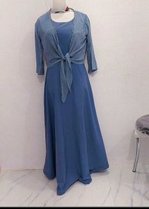 Elegant Maxi Dress with Shrug