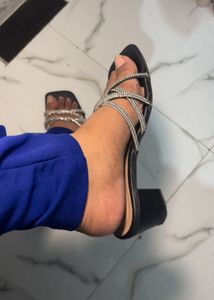Sparkling Embellished Flat Sandals