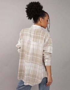 Plaid Button-Up Shirt