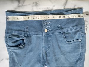 Height Waist Light Blue Jeans