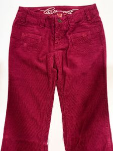 corduroy burgundy Bell Bottom Pants