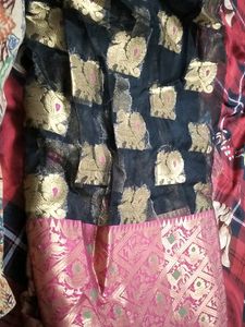 Pure Organza Frock With Benarasee Dupatta