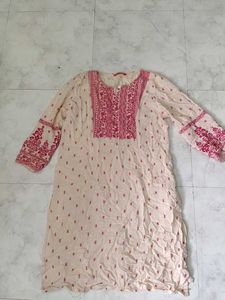 cute pink kurta top for daily wear