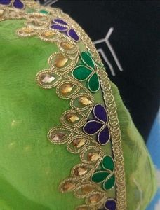 Purple &amp; Green Lehenga Set – Three-Piece Ensemble