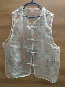 🪭Sheer Embroidered Chinese aesthetic Style Vest🪭