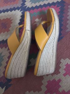 Stylish Yellow Flat Sandals