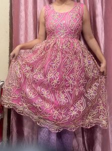 Pink Embellished Party Dress