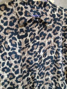 Leopard Print Long Sleeve Top