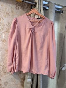 Pink Knot-Front Top, Bust- 34/32