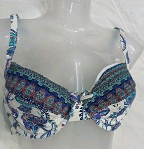 🪔 Boho Floral Print Bikini Top
