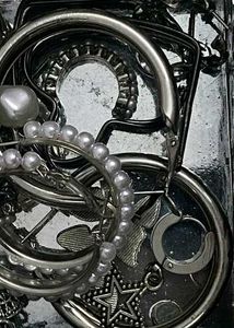 Black &amp; Silver Jewellery Jar