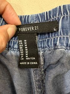FOREVER21 Blue Denim Jogger Pants