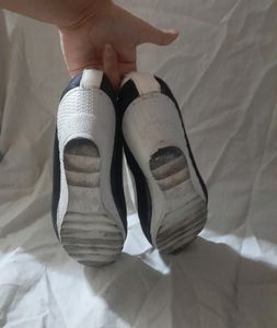 Plain Kawaii Korean Style Black &amp; White Pumps Bow