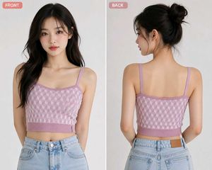 pink Geometric Knit Crop Top  2 at 20% off &1 free