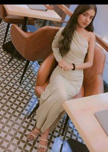 Elegant Ruched One-Shoulder Maxi Dress