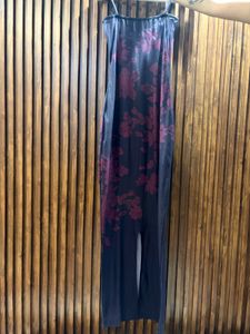 New Me Black Floral Strap Jumpsuit – Elegant Slim