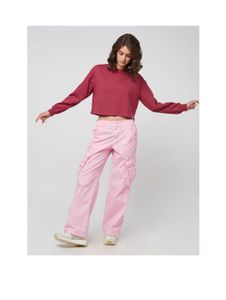 Oversized Fit Cropped Sweatshirt