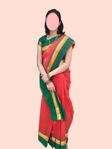 Simple Traditional Temple Border Silk Cotton Saree