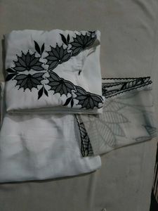 White Embroidered Kurta Set