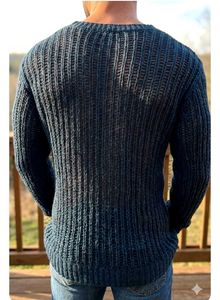 Green Blue mix color Cable Knit Sweater
