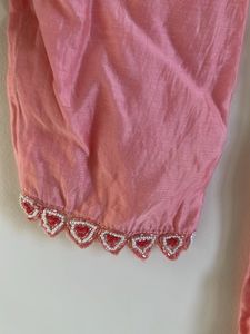 Beautiful Pink Embroidered Kurta