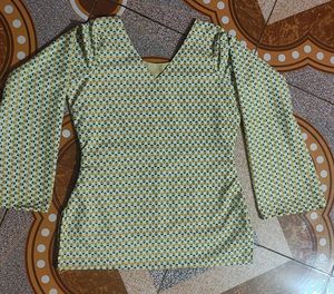 Short Kurti With Bell Bottom Sleeve