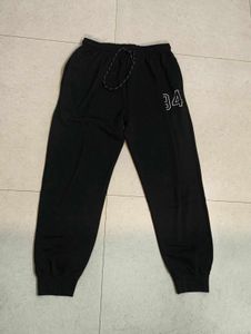 Black Joggers with "34" Graphic