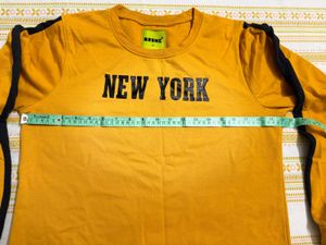Yellow Long Sleeve Knit Top