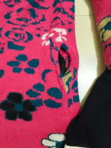 Rosanna Pink Floral Knit Cardigan