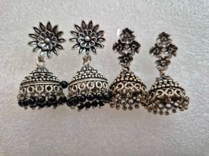 Elegant Jhumka Earrings Set - Unused