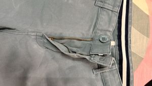 Combo of mens casual trousers- blue and biege
