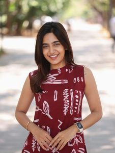 Maroon Printed Kurta Set