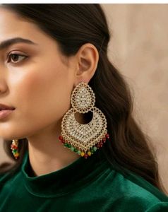 new Exquisite Kundan &amp; Pearl Dangler Earrings