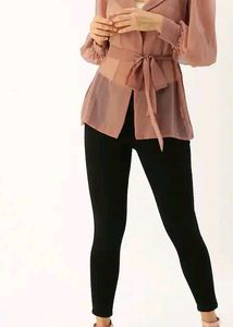 Sheer Shirt Style Top