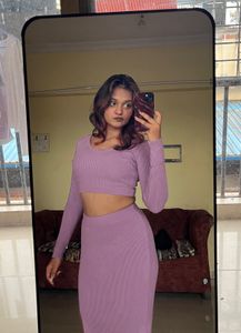 lavender ribbed co ord set