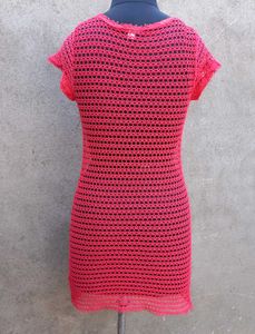 Crochet Knit Mini Dress