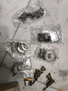 Assorted Earrings - Silver Tone
