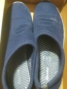 Bata Comfortable Navy Blue Slip-On Shoes