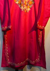 Kashmiri Pink Embroidered Kurta