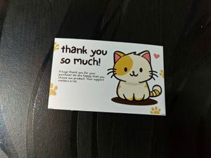 Cute Cat Thank You Card (30 cards)