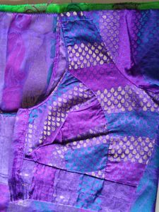 Vibrant Purple Saree with Blouse