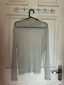 Sparkly Sheer Long Sleeve Top