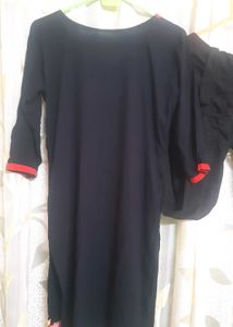 Vintage Black Kurtha With Leggins