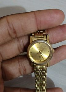 Sonata Gold Tone Watch
